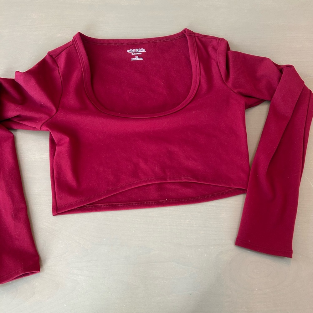 Wild Fable Women's Red Crop Top